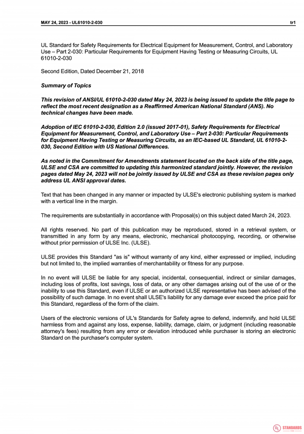 UL 61010-2-030 PDF UL 61010-2-030 PDF